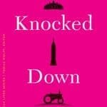 Knocked Down book cover pink with tractor and building