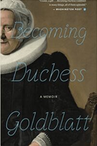 Becoming Duchess Goldblatt Book Cover with photo of old woman