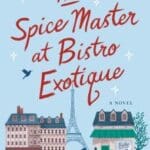 The Spice Master at Bistro Exotique book cover with carton houses, and Eiffel Tower