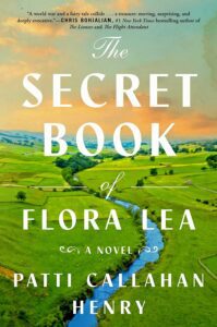 The Secret Book of Flora Lea book cover with a country portrait with a long river running through it.