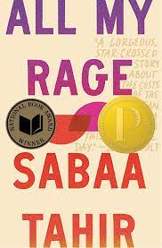 All My Rage by Sabaa Tahir book cover with two half cicles on front 