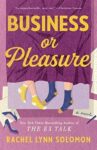 Business or Pleasure book cove with fa couple's feet showing under the tablecloth.
