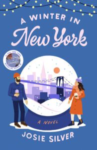 A Winter in New York by Josie Silver features a cartoon skyline of New York with a male and female cartoon character