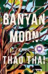 Banyan Moon book cover with tree branches and water in background
