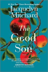 The Good Son by Jacquelyn Mitchard book cover featuring a an apple tree. 