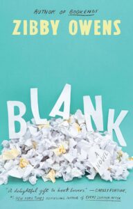 Blank by Zibby Owens book cover with tons of crumpled pieces all over 