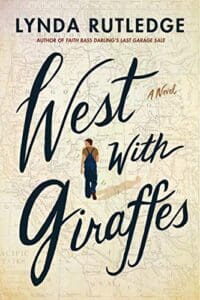 West With Giraffes by Lynda Rutledge book cover with map and blue title on cover