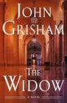 The Widow by John Grisham book cover featuring a large courtroom.