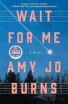 Wait for Me by Amy Jo Burns book cover featuring a blue sky with a meteor and subtle musical bars at top and bottom.